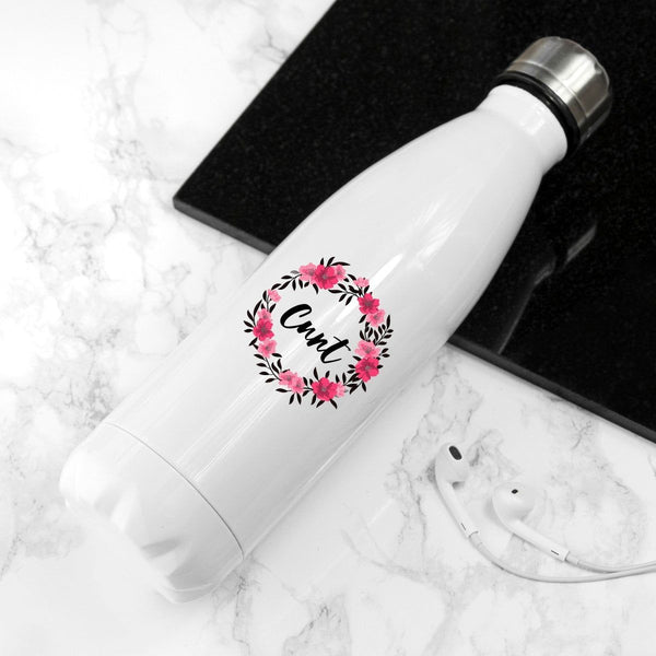 C-nt Floral - Mouthy Water Bottle (Personalised Water Bottles) available to buy now at www.giftsfinder.co.uk