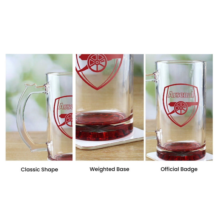 Engraved Official Arsenal 20oz Beer Mug, Gift Boxed Image 7