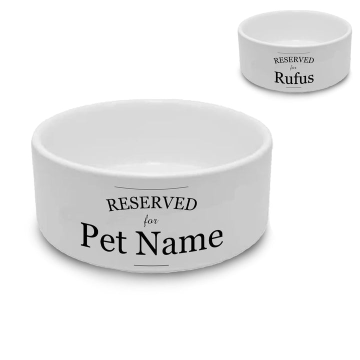 Personalised Small Pet Bowl with Reserved Design