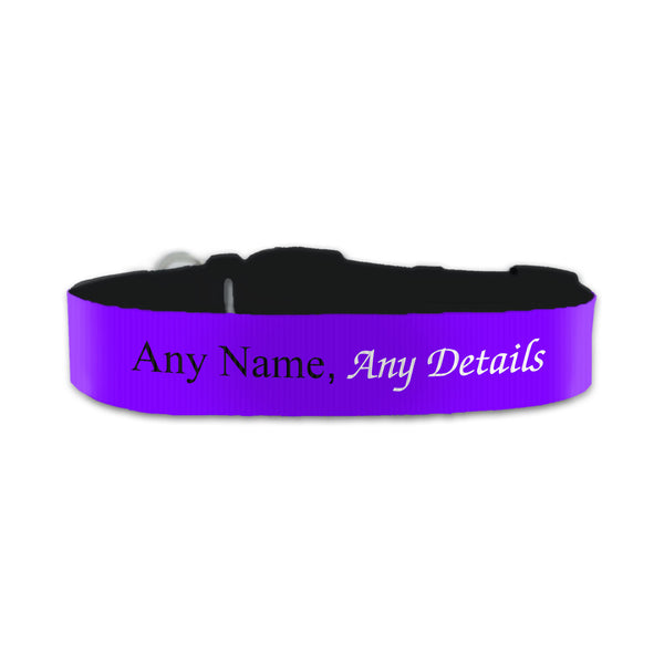 Personalised Small Dog Collar With Purple Background - part of the  collection