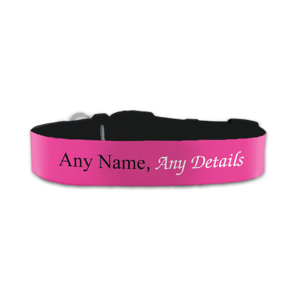 Personalised Small Dog Collar With Pink Background - part of the  collection