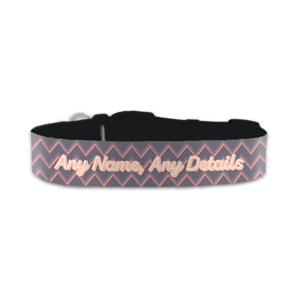 Personalised Small Dog Collar With 70S Vibe Background - part of the  collection