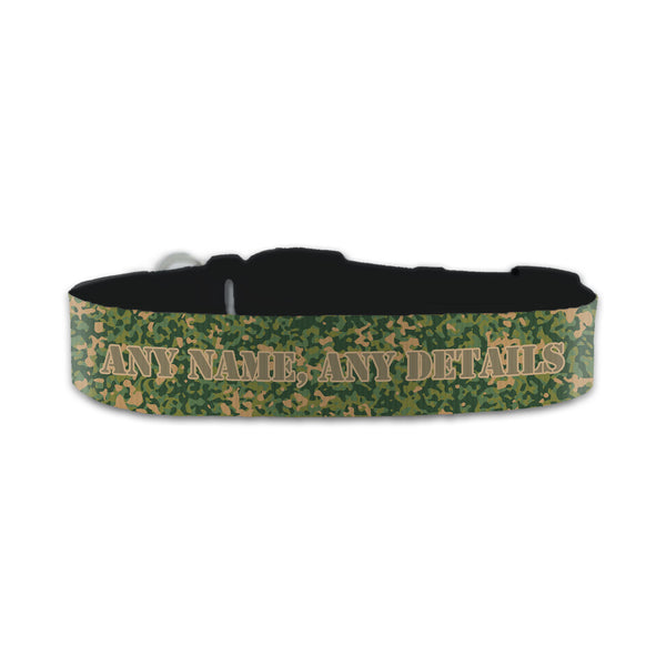 Personalised Small Dog Collar With Camo Background - part of the  collection