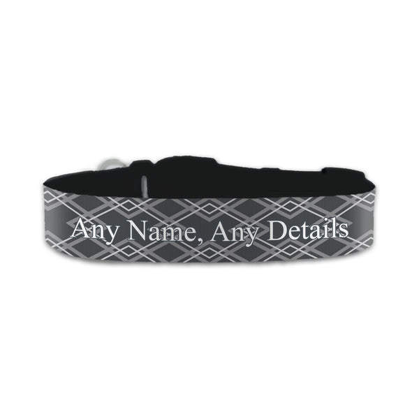 Personalised Small Dog Collar With Dark Deco Background - part of the  collection