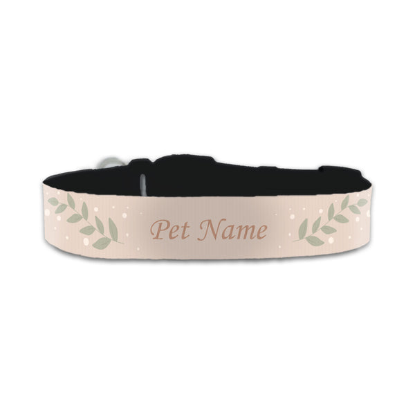 Personalised Small Dog Collar With Botanical Background - part of the  collection