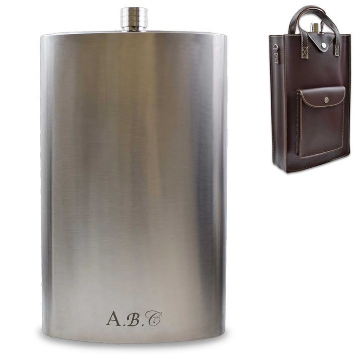 Engraved Novelty Giant 178oz Hip Flask, Personalise with Any Initials - part of the Gifts Finder  collection