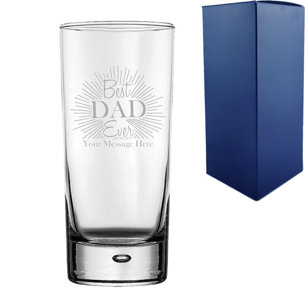 Engraved Bubble Hiball Glass With Best Dad Ever Design - part of the  collection