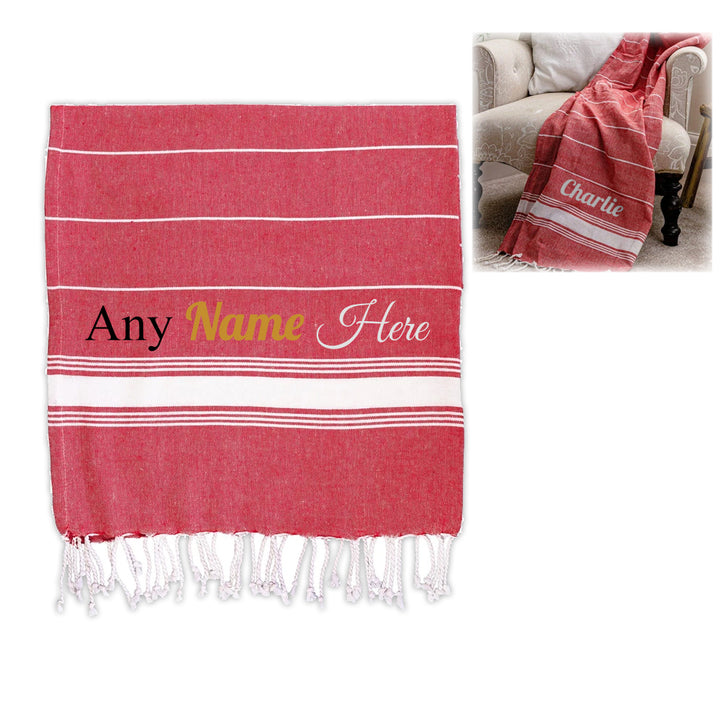 Personalised Turkish Style Cotton Red Towel - part of the  collection