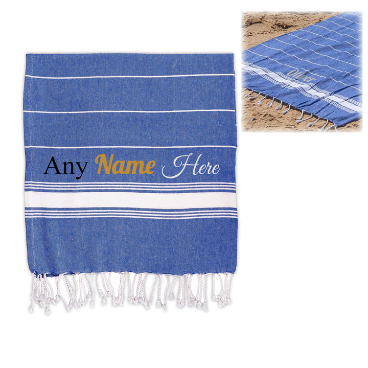 Personalised Turkish Style Cotton Navy Towel - part of the  collection