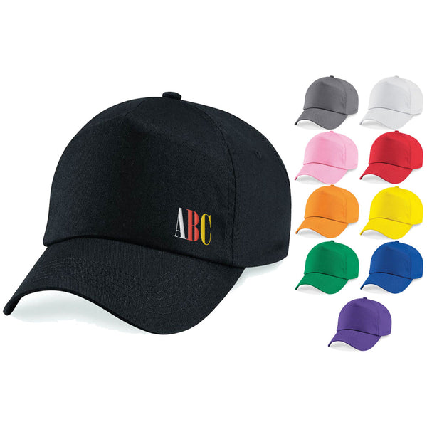 Embroidered Adults Cap with Offset Initials Design - part of the Gifts Finder  collection