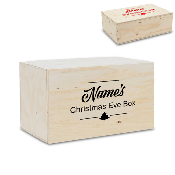 Wooden Christmas Eve Box With Tree Design - part of the  collection