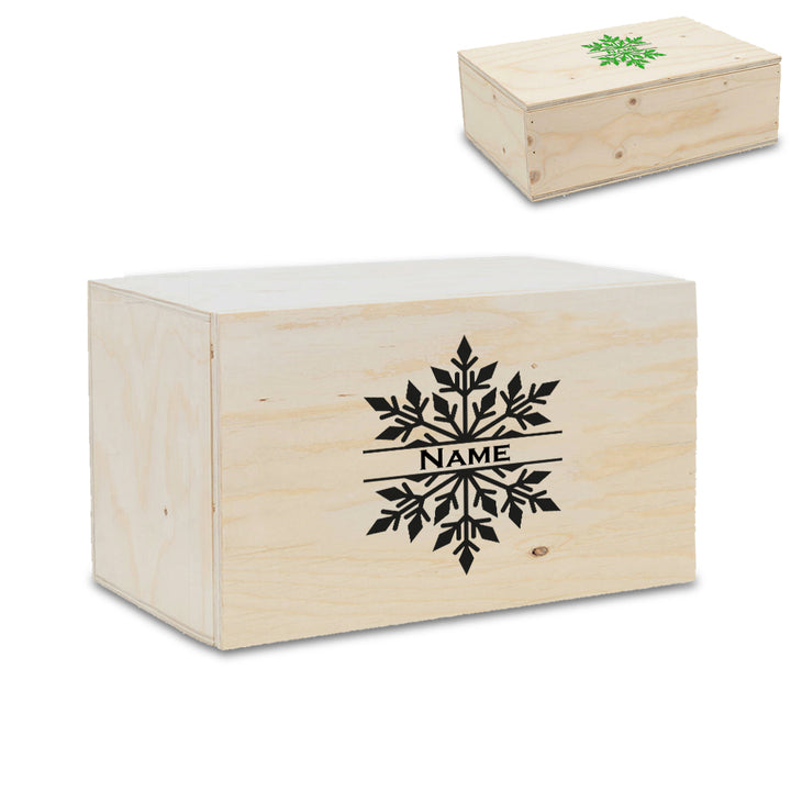 Wooden Christmas Eve Box With Snowflake Design - part of the  collection