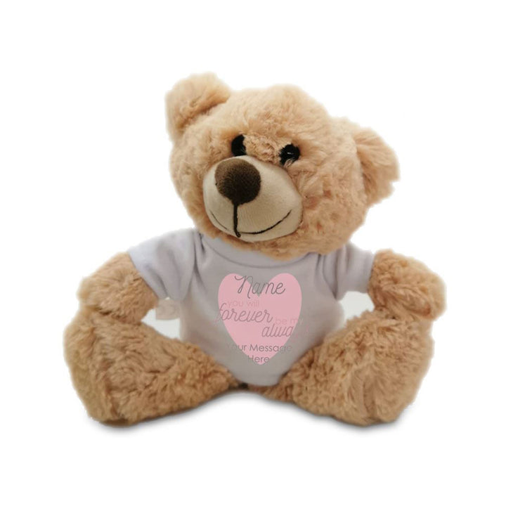 Soft Light Brown Teddy Bear Toy with T-shirt with Forever My Always Design