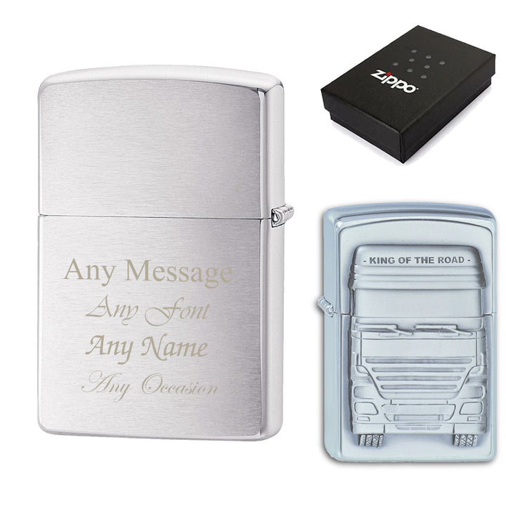 Engraved King of the Road Official Zippo Windproof Lighter - part of the Gifts Finder  collection