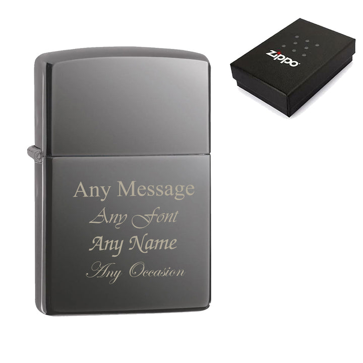 Engraved Black Ice Official Zippo Windproof Lighter - part of the Gifts Finder  collection