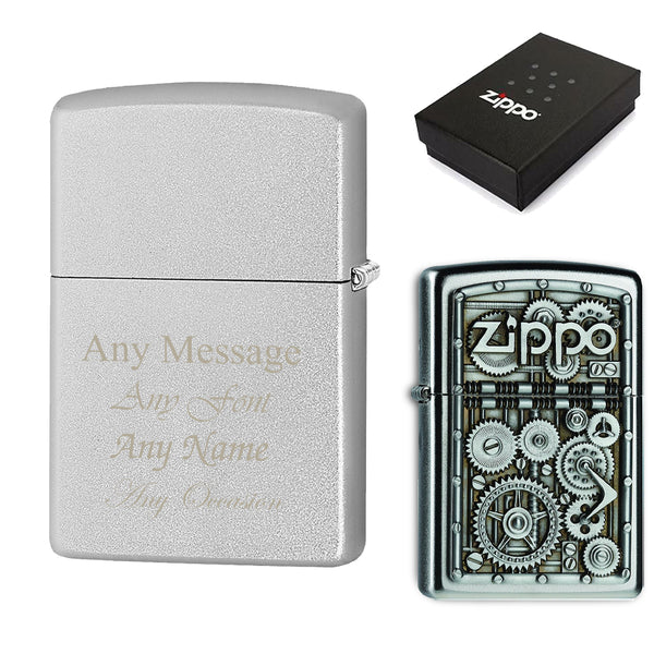 Engraved Engine Emblem Official Zippo Windproof Lighter - part of the Gifts Finder  collection