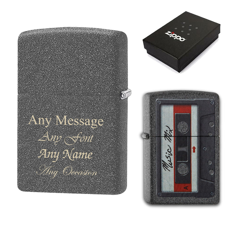 Engraved Cassette Tape Official Zippo Windproof Lighter - part of the Gifts Finder  collection