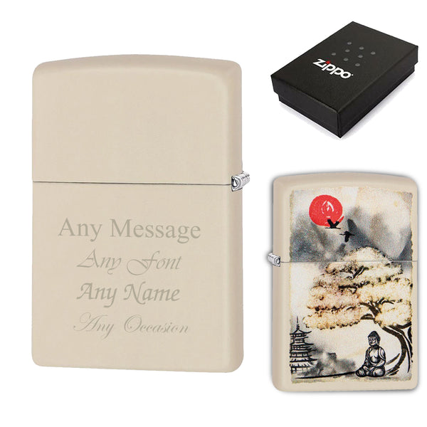 Engraved Bonsai Buddha Official Zippo Windproof Lighter - part of the Gifts Finder  collection