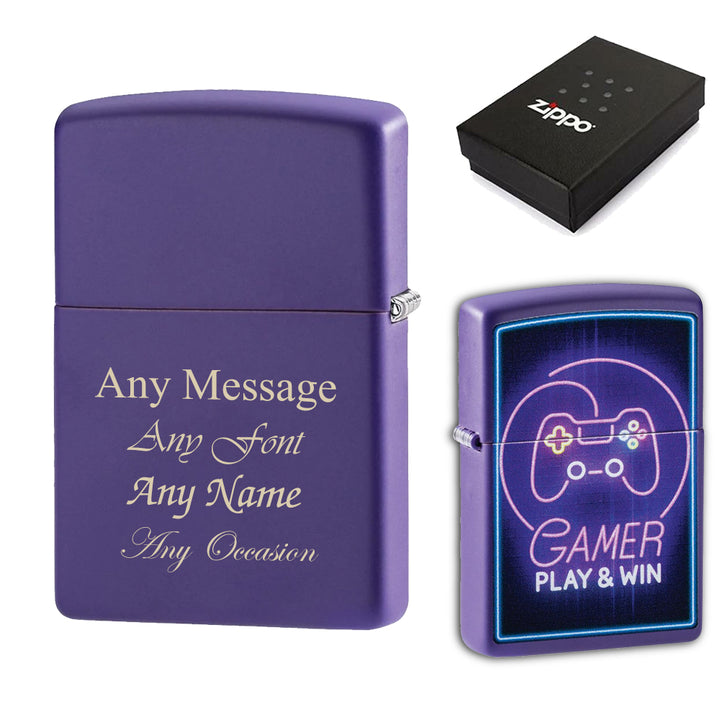 Engraved Gamer Official Zippo Windproof Lighter - part of the Gifts Finder  collection