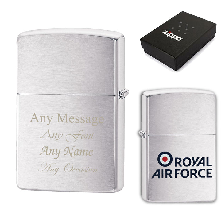 Engraved Royal Air Force Official Zippo Windproof Lighter - part of the Gifts Finder  collection