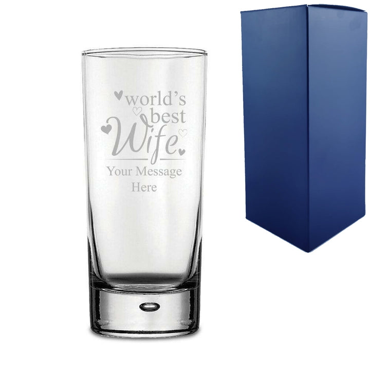 Engraved Cocktail Hiball Glass With World's Best Wife Design - part of the  collection