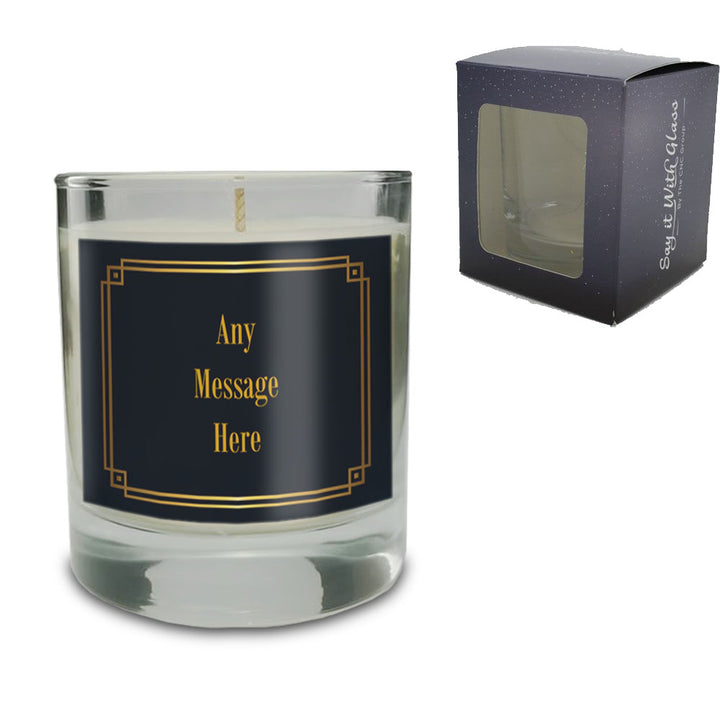 Vanilla Scented Candle with Black and Gold Label - part of the Gifts Finder  collection