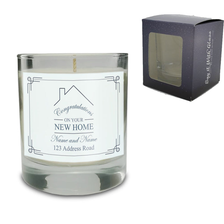 Vanilla Scented Candle with New Home Label - part of the Gifts Finder  collection