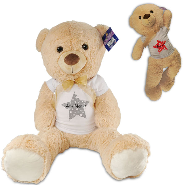 Large Teddy Bear with T-Shirt with Name in Star Design - part of the Gifts Finder  collection