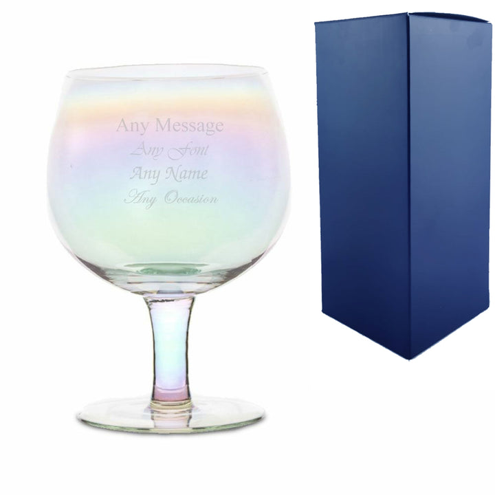 Engraved Iridescent Gin Glass - part of the Gifts Finder  collection