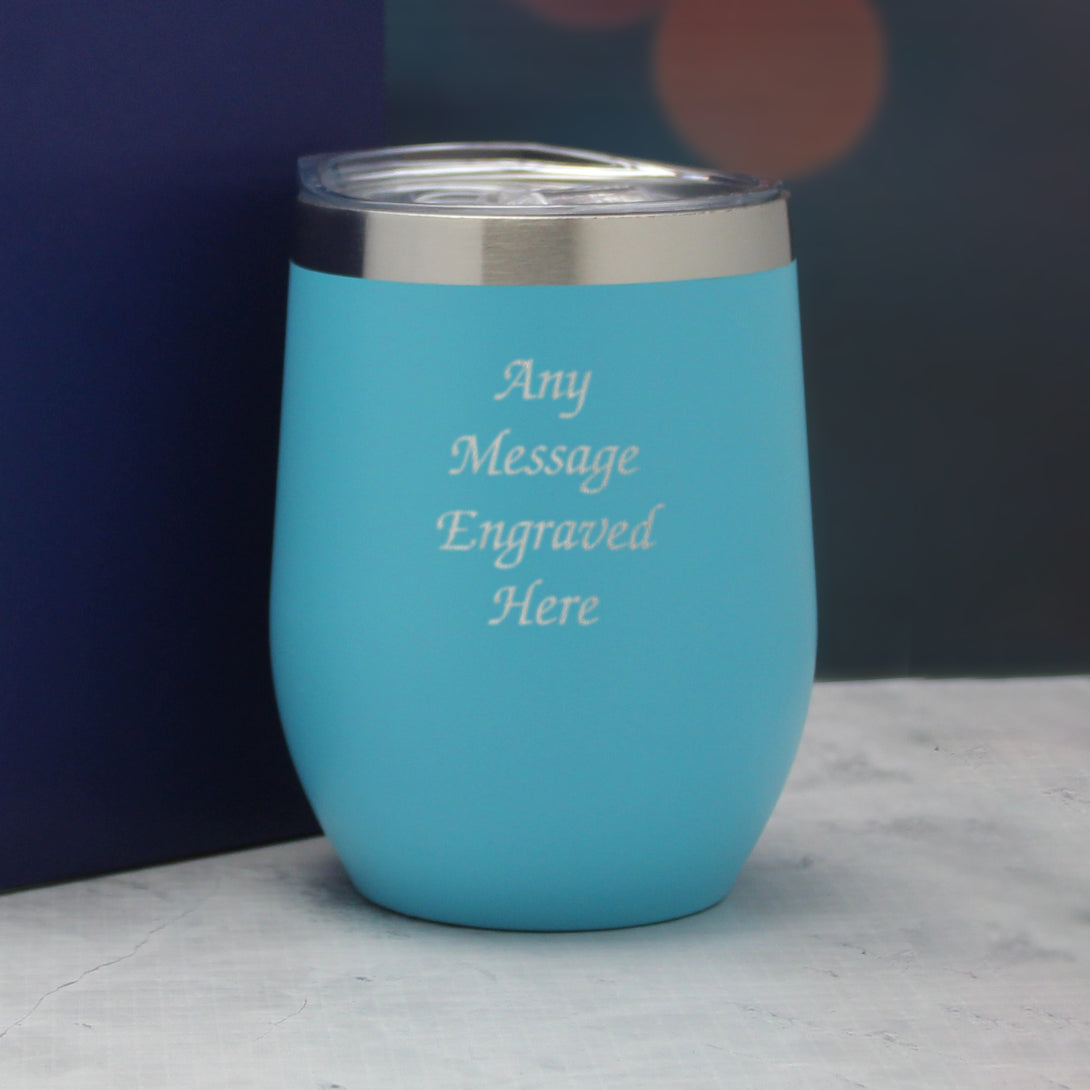 Engraved Light Blue Insulated Travel Cup - part of the Gifts Finder Personalised Travel Cups & Mugs collection