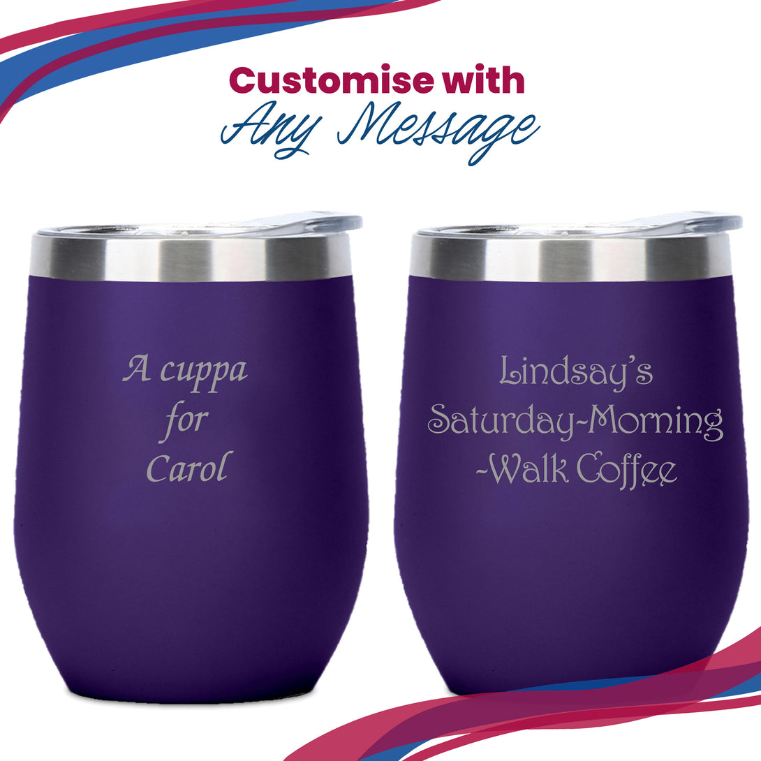 Engraved Purple Insulated Travel Cup - part of the Gifts Finder Personalised Travel Cups & Mugs collection