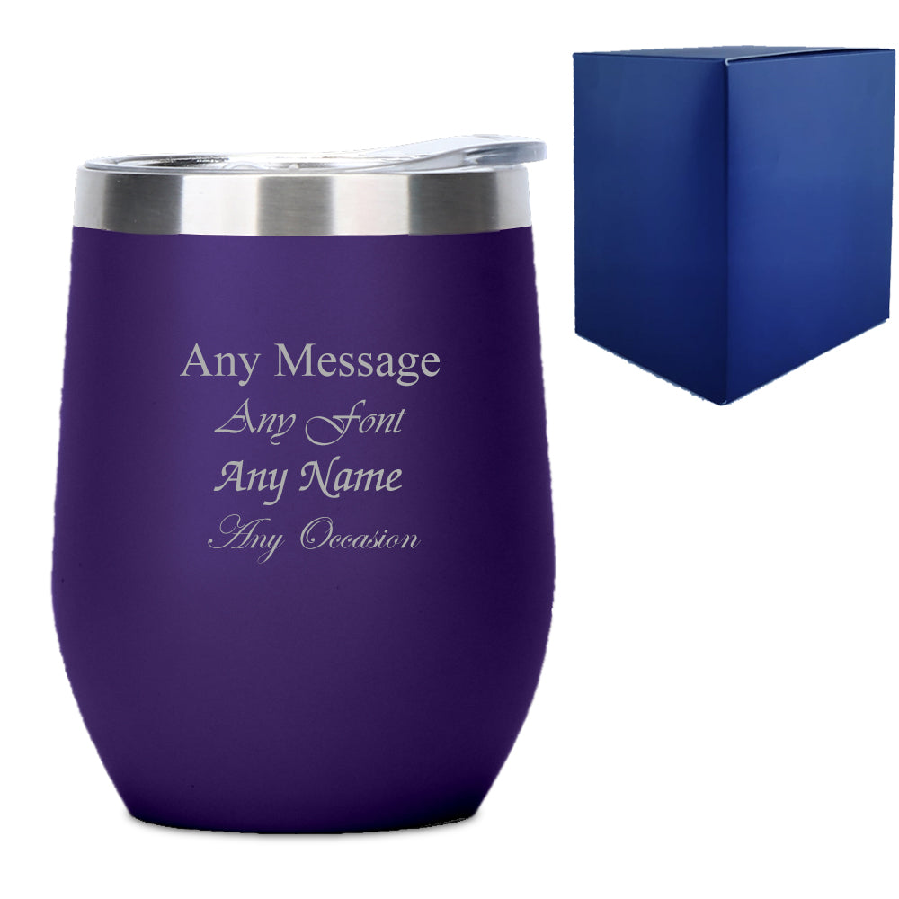 Engraved Purple Insulated Travel Cup - part of the Gifts Finder Personalised Travel Cups & Mugs collection