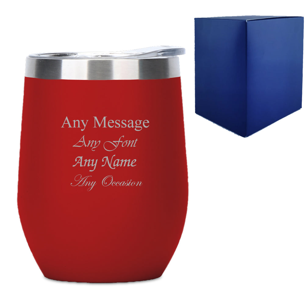 Engraved Red Insulated Travel Cup - part of the Gifts Finder Personalised Travel Cups & Mugs collection