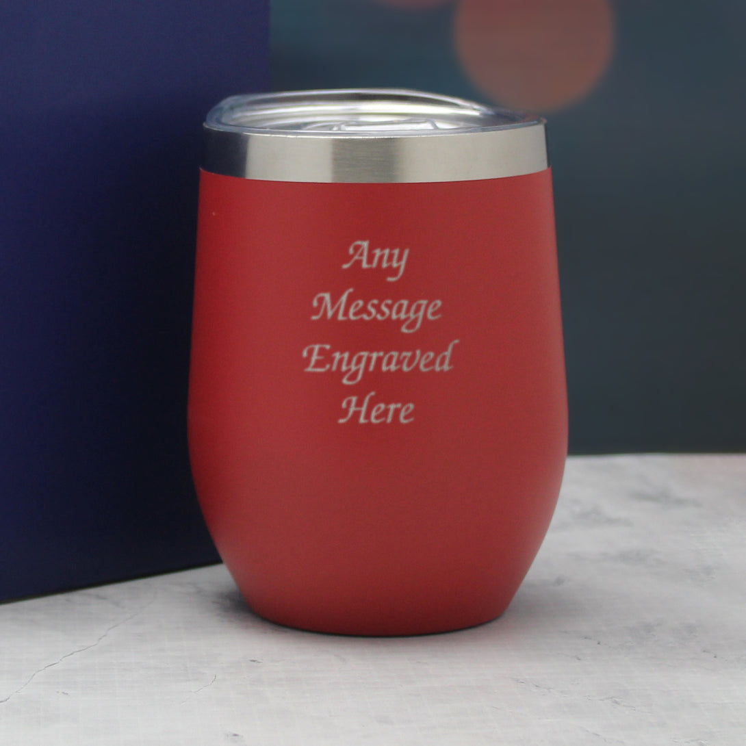 Engraved Red Insulated Travel Cup - part of the Gifts Finder Personalised Travel Cups & Mugs collection