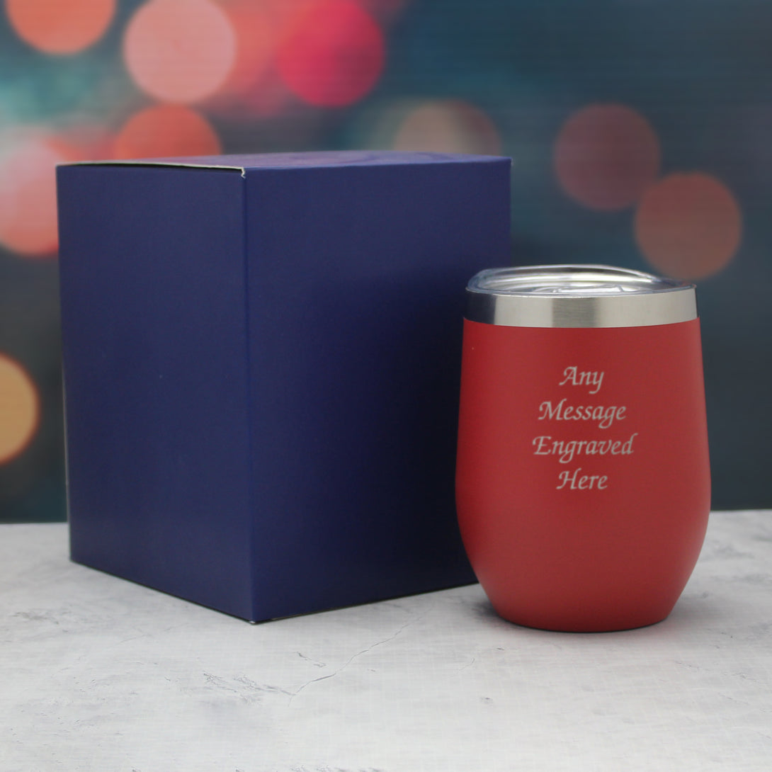 Engraved Red Insulated Travel Cup - part of the Gifts Finder Personalised Travel Cups & Mugs collection