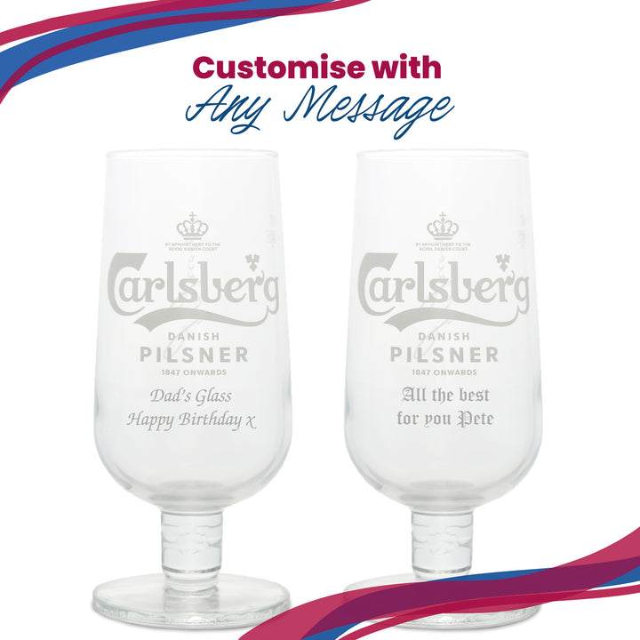 Engraved Carlsberg Chalice Pint Glass - part of the Gifts Finder  collection