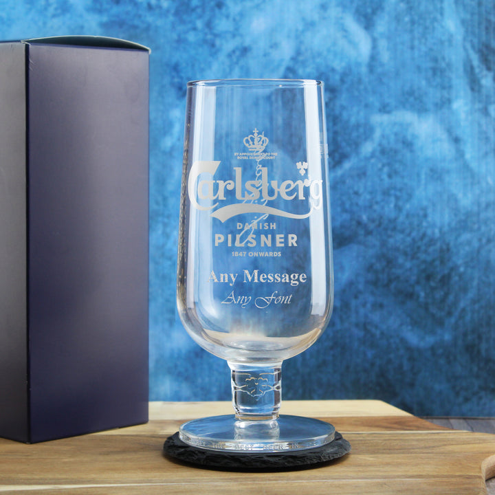 Engraved Carlsberg Chalice Pint Glass - part of the Gifts Finder  collection