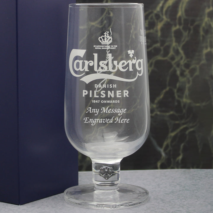 Engraved Carlsberg Chalice Pint Glass - part of the Gifts Finder  collection