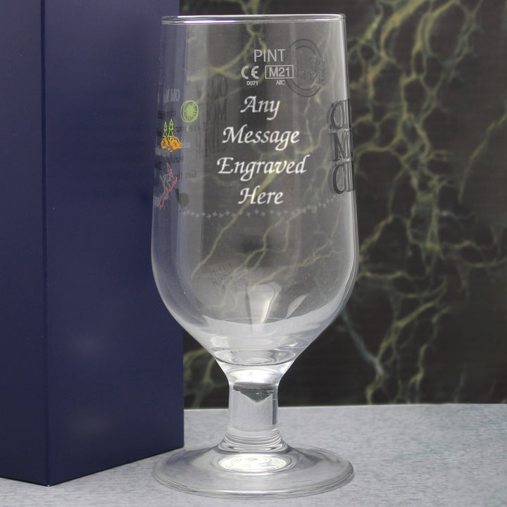 Engraved Old Mout Pint Glass - part of the Gifts Finder  collection