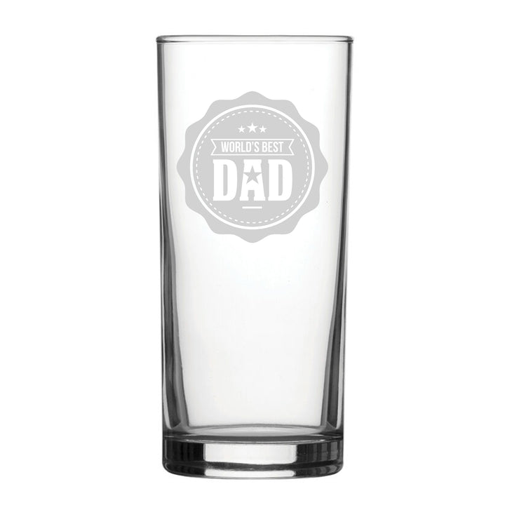 World's Best Dad - Engraved Novelty Hiball Glass Image 2