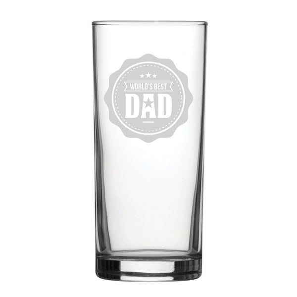 World's Best Dad - Engraved Novelty Hiball Glass - part of the  collection