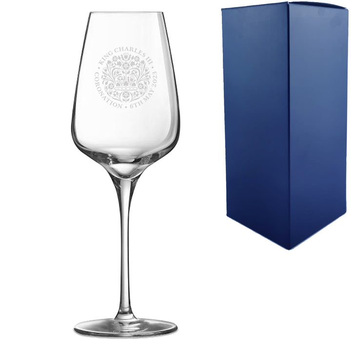 Engraved Commemorative Coronation of the King Red Wine Glass - part of the  collection