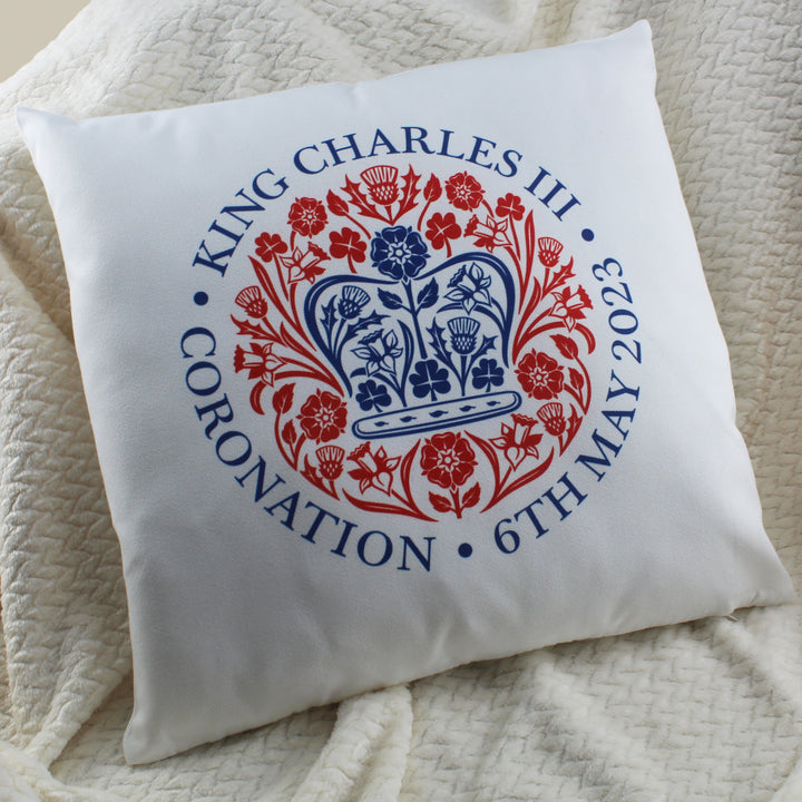 Printed Commemorative Coronation of the King Cushion and Cover - part of the  collection