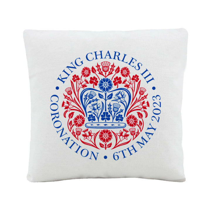 Printed Commemorative Coronation of the King Cushion and Cover