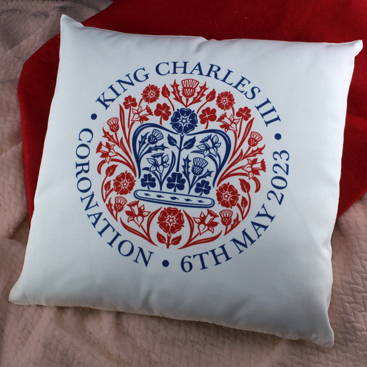 Printed Commemorative Coronation of the King Cushion and Cover