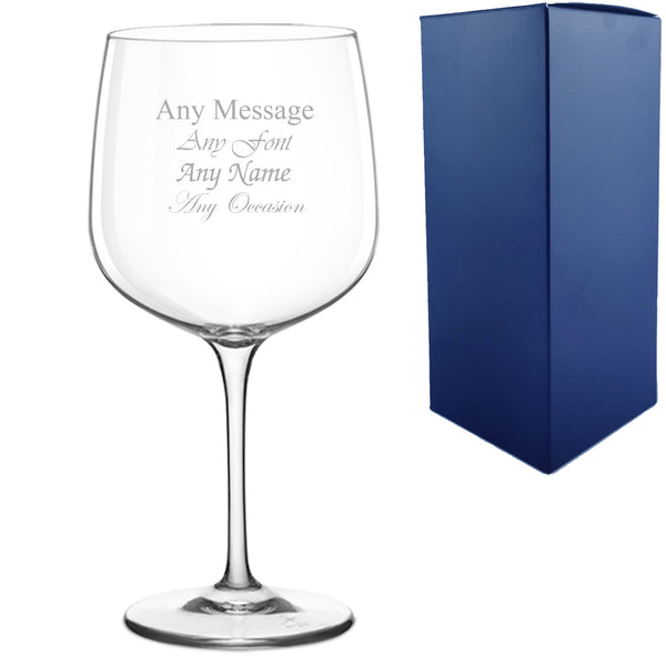 Engraved Premium Gin Balloon Cocktail Glass, Personalise With Any Name Or Message - part of the  collection