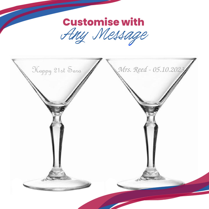 Engraved Monti Martini Cocktail Glass, Personalise with Any Name or Message Image 5