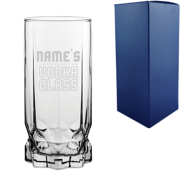 Personalised Engraved Vodka Future Hiball with 'Name's Vodka Glass' Design Image 1