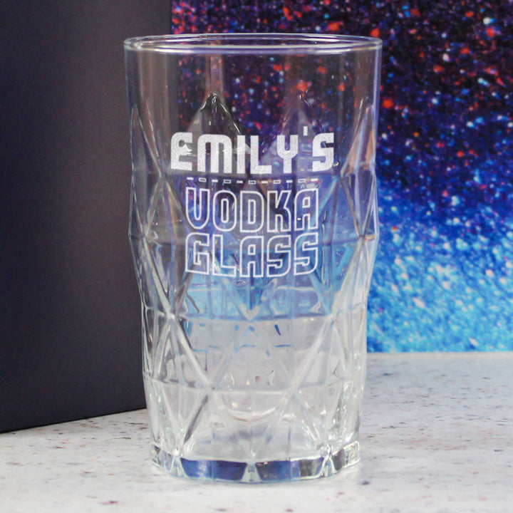 Personalised Engraved Vodka Keops Hiball with 'Name's Vodka Glass' Design Image 4