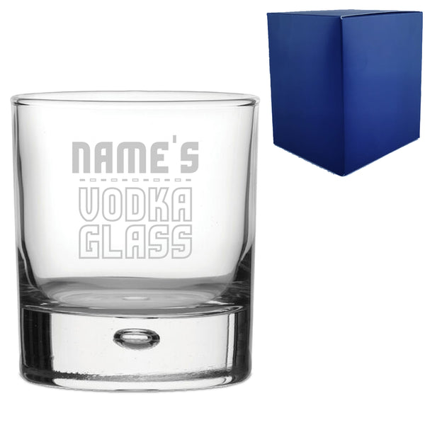 Personalised Engraved Vodka Bubble Tumbler with 'Name's Vodka Glass' Design - part of the  collection